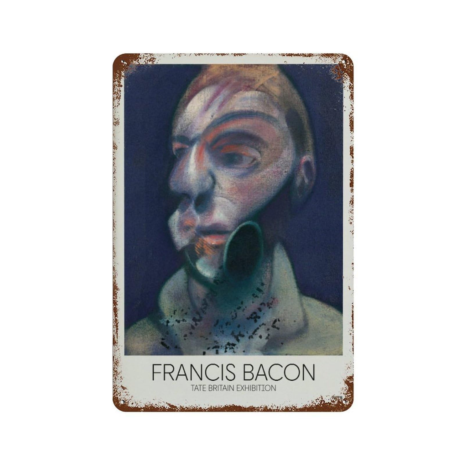 xiaoxiaoshen Francis Bacon Surrealist Vintage Home Decor Wall Decor Art Metal Tin Poster Modern Home Decor Art Home Bar Shop Decorations Vintage Sign 30x20cm