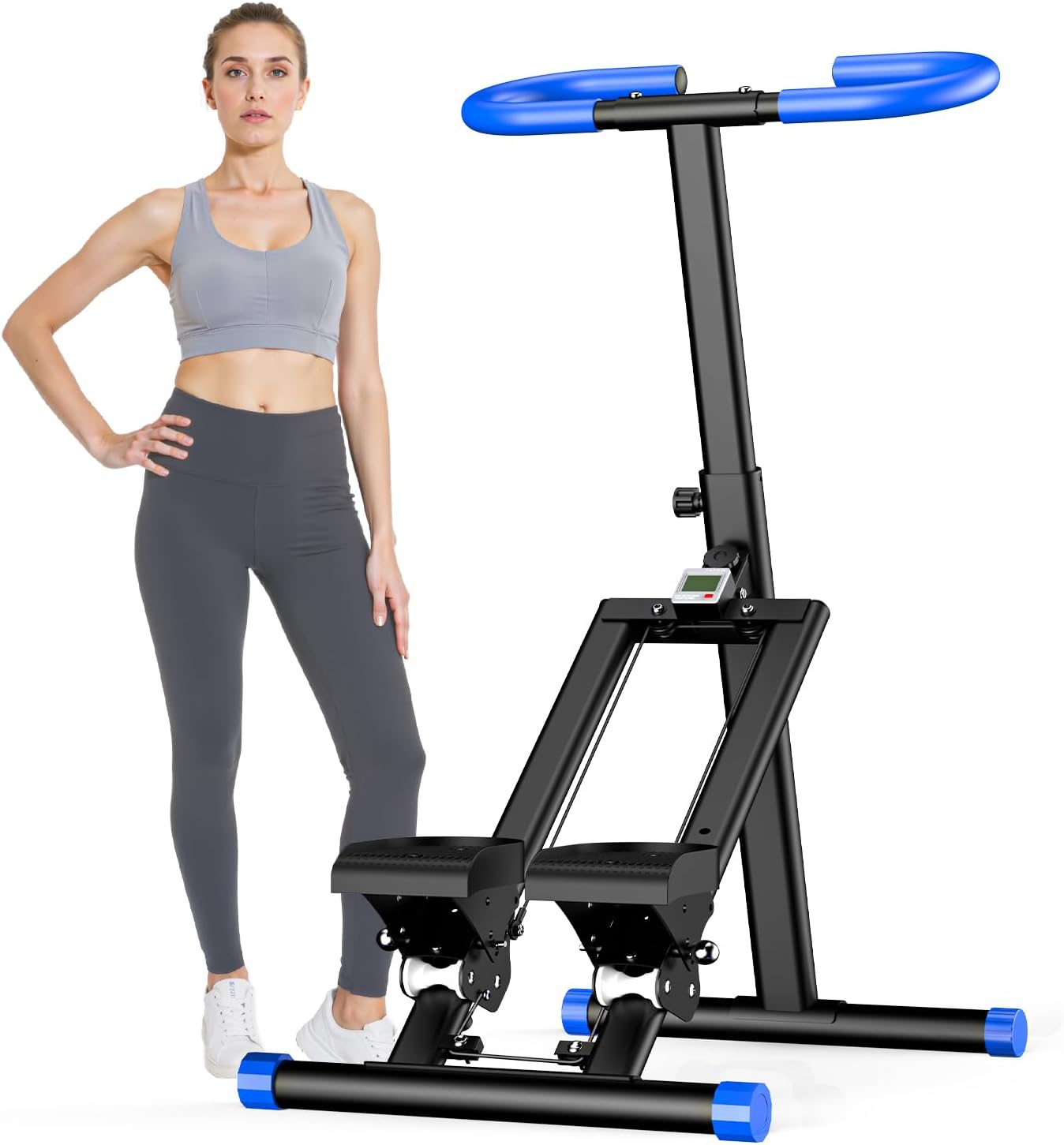 OWLSKY Stair Stepper for Home, Folding Vertical Climber Exercise Machine with Stable Triangular Frame, Smooth & Quiet Motion, Full Body Workout Equipment, Supports 330 LBS