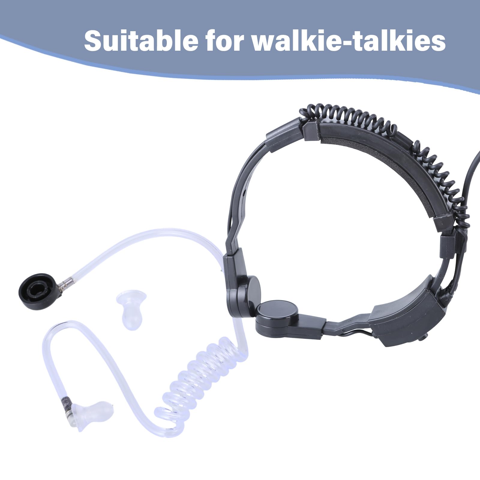 Kehlkopfmikrofon Headsets für P8268 DP4800 DP4600 DP3400 Funkgeräte, Keine Verzerrung, klarer Klang, Kopfhörer Ohrhörer, Mikrofon Ohrhörer