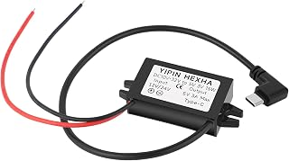 DC 24V/12V to 5V USB Type-C Right Angle Step Down Converter Output 3A 15W Buck Module Power Adapter, Compatible with Raspberry Pi 4, Mobile Phones