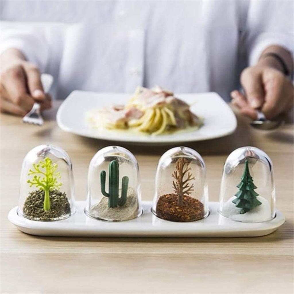 Glass Seasoning Bottle, Kitchen Seasoning Jar Lovely Table Seasoning Bottle Sugar Bowl Salt Shaker Set