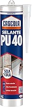 Cascola Selante Adesivo Branco, Selante PU 40 Contrução, Cola PU 40 silicone adesivo extra forte para interior e exterior, Branco, 1x380g