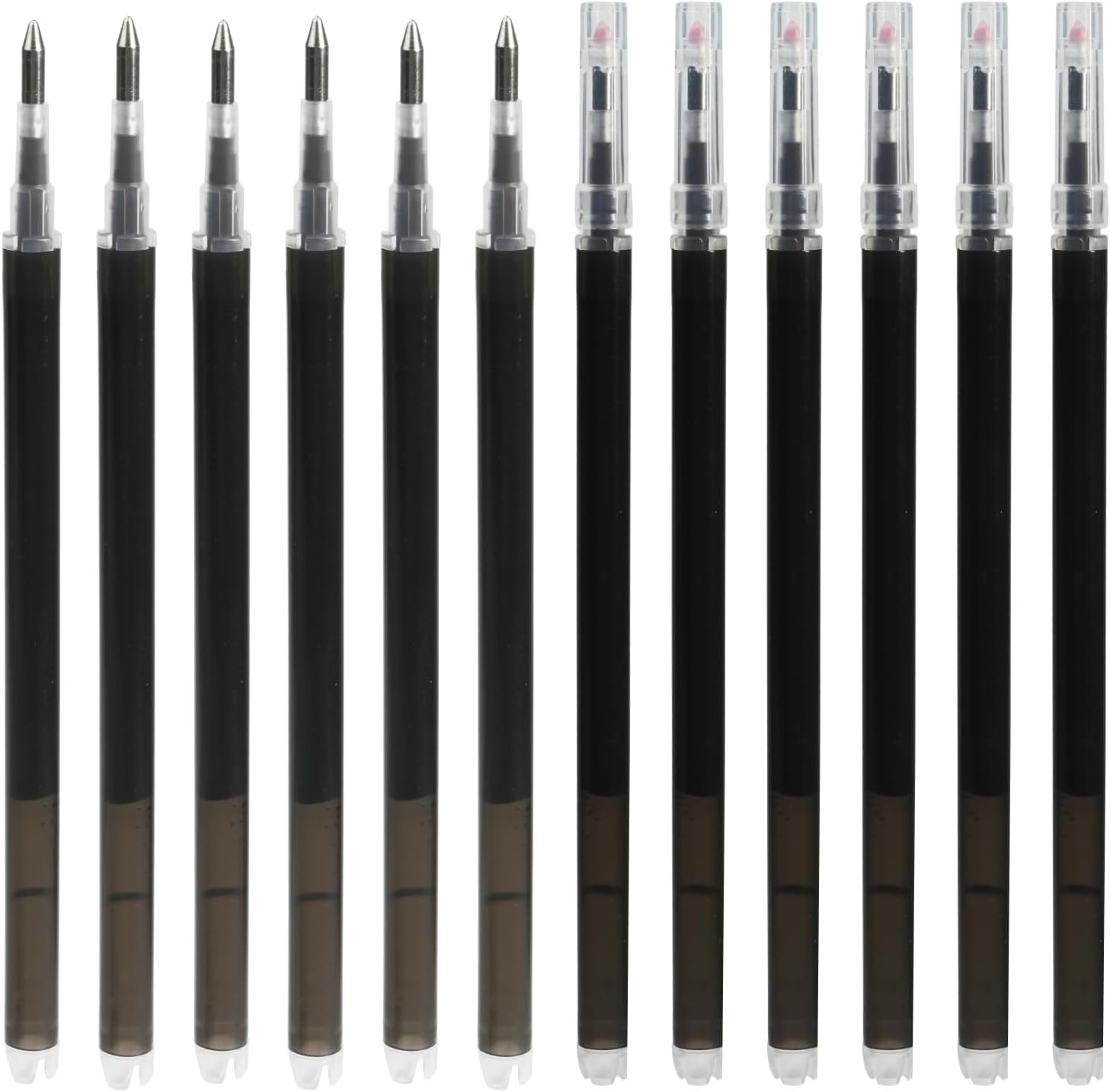 Pack of 12 Refills 0.7mm Black Erasable Erasable Refill for Erasable Gel Pens Compatible with Legami Pens Thermal Ink Fine Tip Suitable for School Office Study