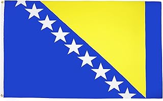 AZ FLAG - Bosnia And Herzegovina Flag - 3x5 Ft - Light Polyester Bosnian Herzegovinian Banner with Two Brass Eyelets - Fade Resistant - Vivid Colors - 3' x 5' Feet - 150x90 Cm