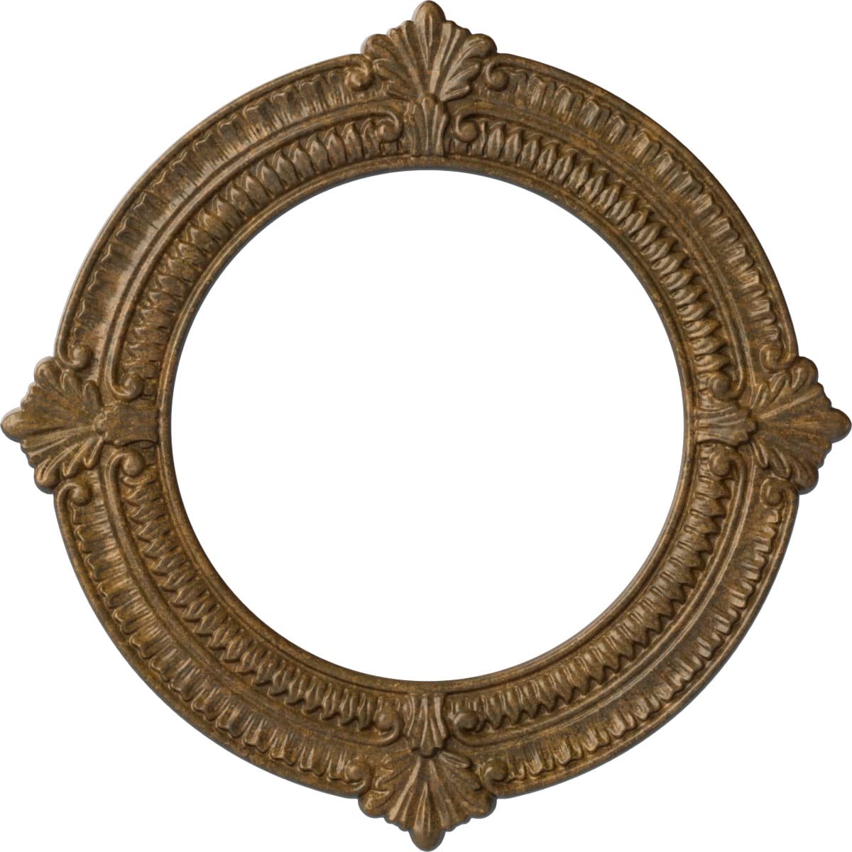 Ekena Millwork CM13BNRZS 13 1/8"OD X 8"ID X 5/8"P Benson Ceiling Medallion Fits Canopies Up to 8", Rubbed Bronze