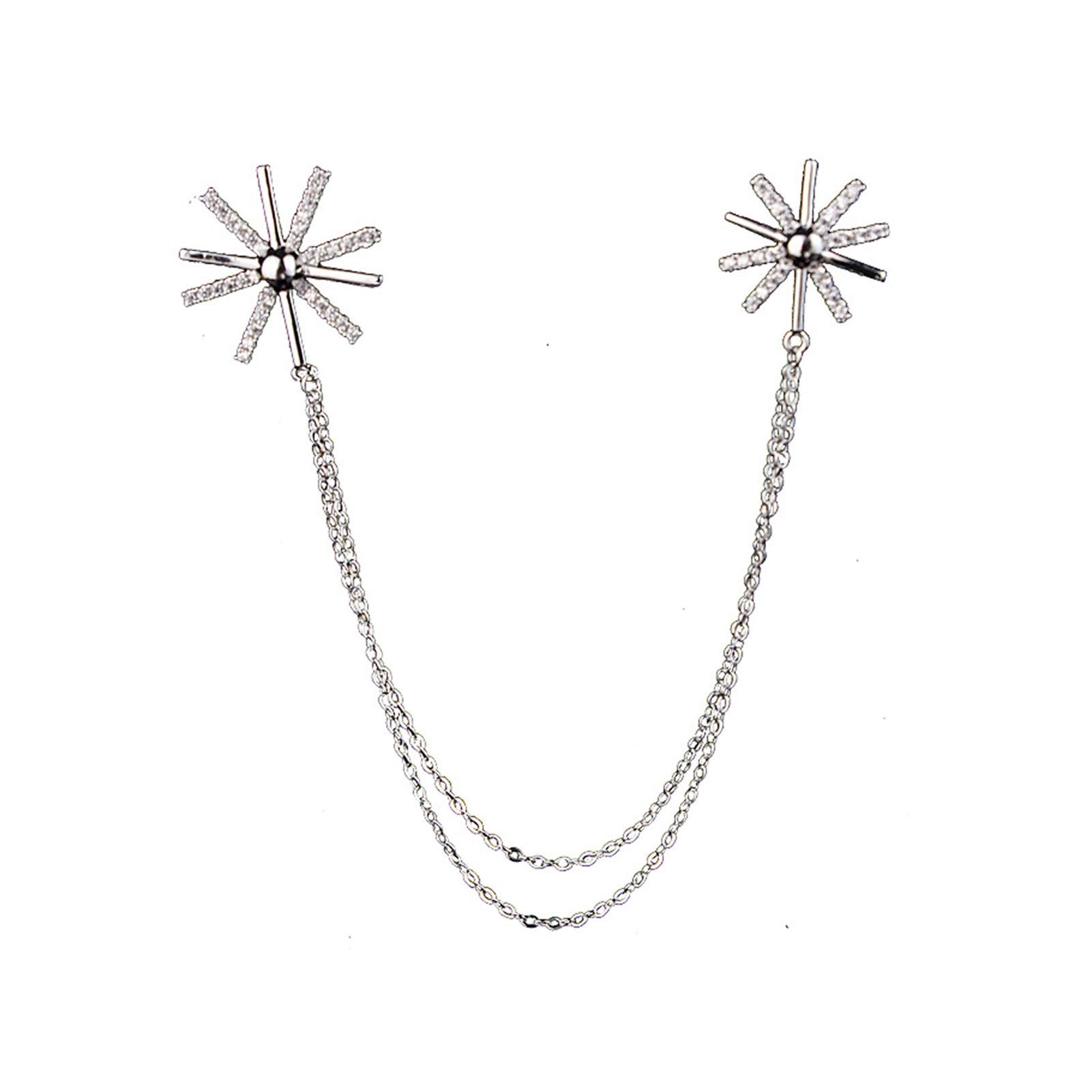 Duschvorhang Frauen Stifte 1 Pack Herren Revers Anstecknadel Hängende Ketten Kragen einfache Brosche Anzug Hemd Hemdkragen Eckbutton Accessorie