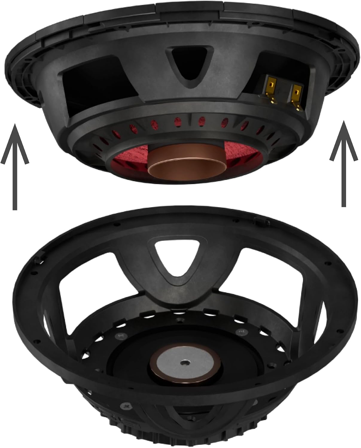 DS18 PROJECT360 6.5” High Sensitivity Mid-High Loudspeaker with Neodymium Magnet - 350W RMS 4-Ohm - Rotating Recone Design for Quick Repair