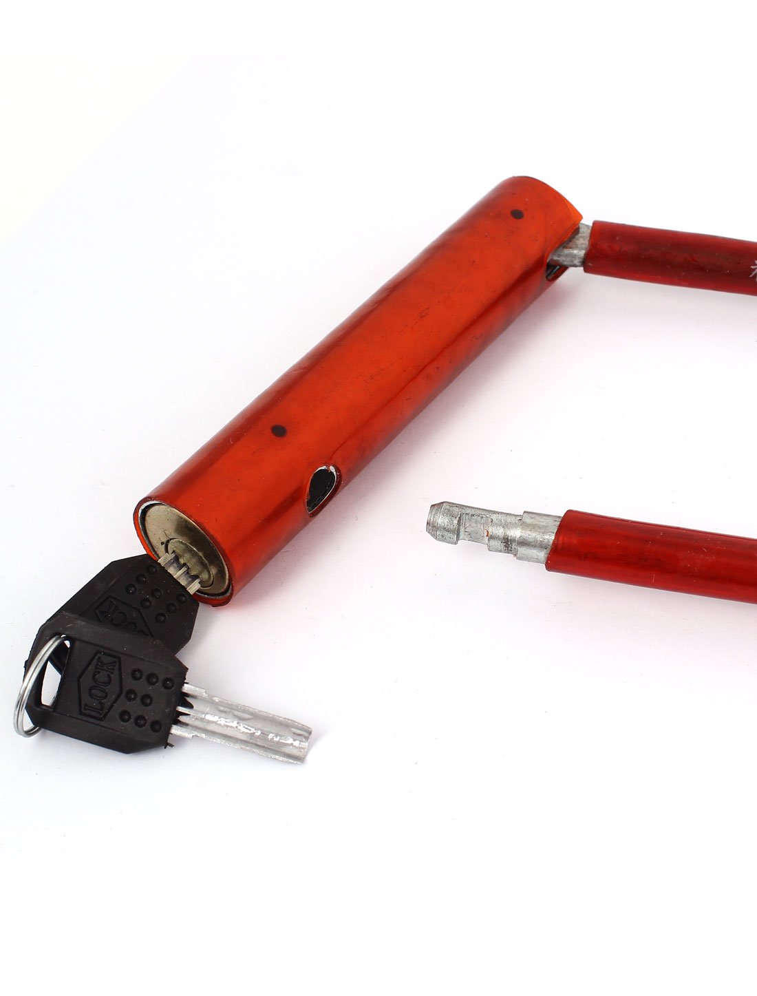 Aexit Sport Bike Bike Locks Bicycle Cycling Steel U Shape Security Cable Lock Red w U-Locks 2 Keys