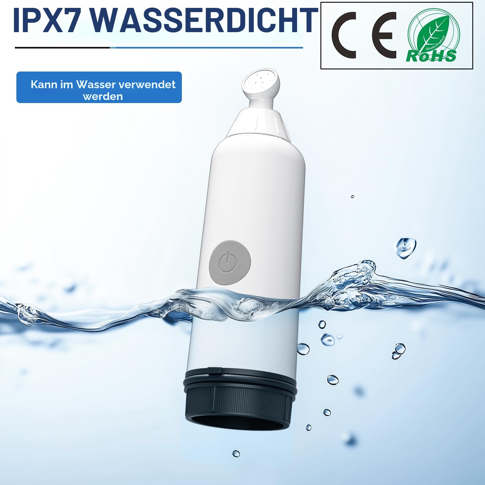 BIGCOW Tragbare Bidet mit 3 Sprühmodi | Elektrische Po Dusche | IPX7 Wasserschutz & Druckregulierung | für Sanfte Körperpflege, Wochenbettzeit und Sensible Hautpartien (Schwarz)