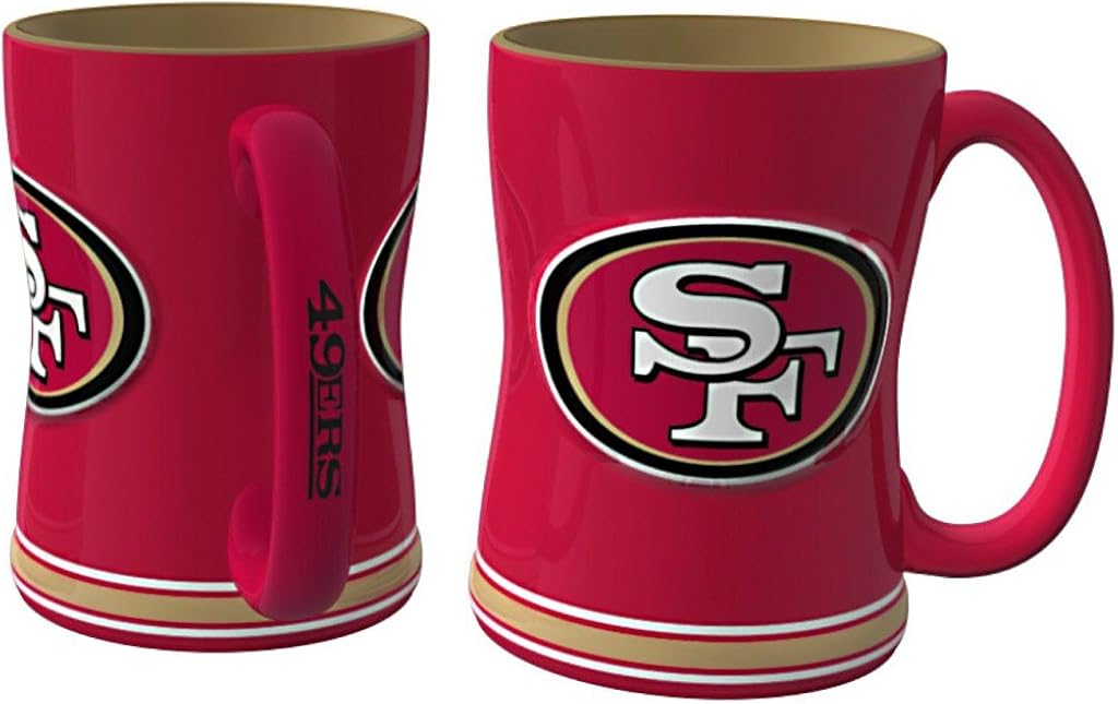 NFL Sculpted Coffee Mug, 14 Ounces, San Francisco 49ers