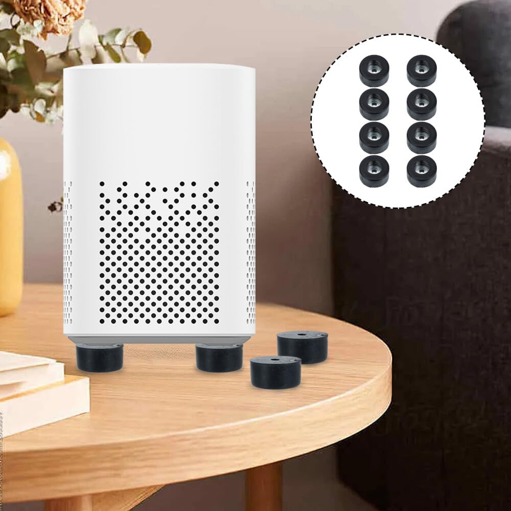 8PCS Supple Rubber Speaker Spike Pad Rubber Floor Disc Speaker Base Accessory