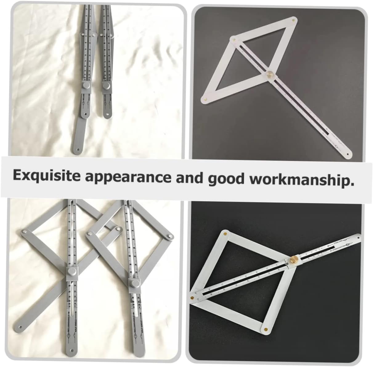 Protractor Angle Gauge Miter Tool Multi-angle Measuring Tool for Woodworking and Construction Design Deformation Features for Easy Use and Storage