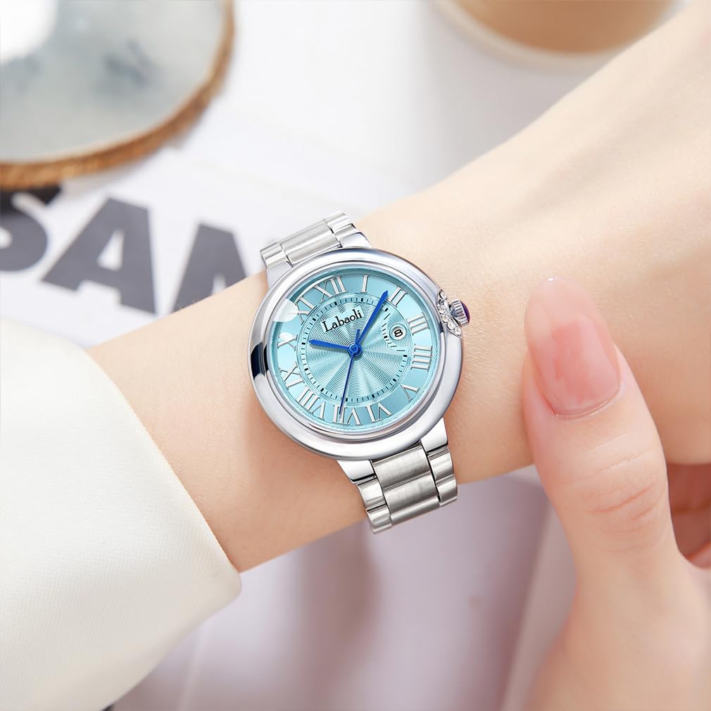 Watch for Women Fashion Silver Stainless Business Classic Dress Luxury Analog Waterproof Simple Ladies Female Wife Gifts Wrist Watches