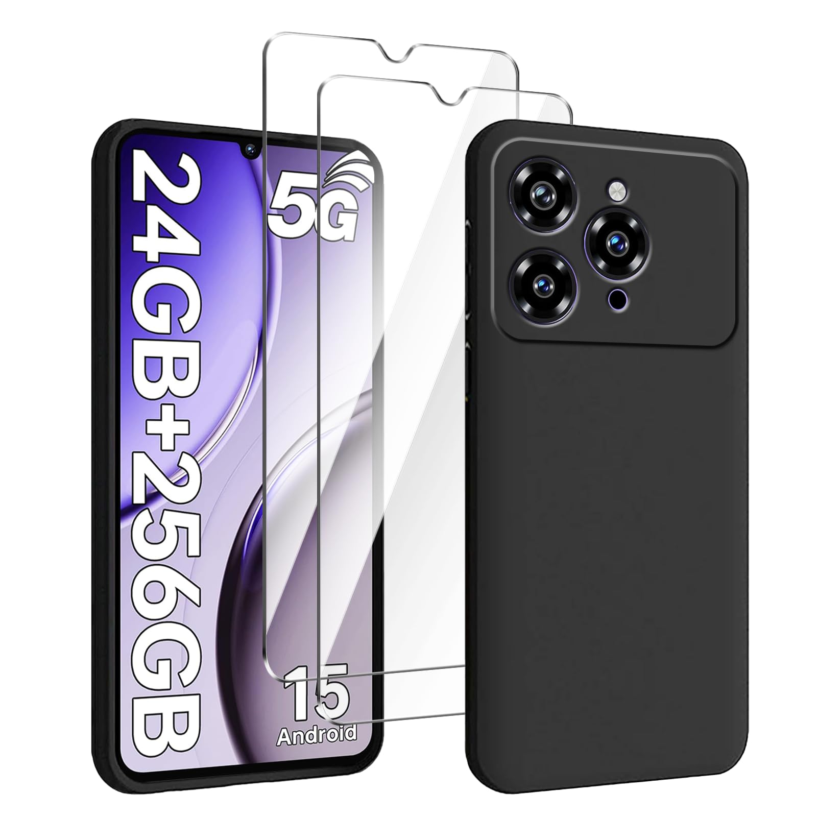 HuiYouMY Handyhülle Kompatibel mit Oukitel C6 Hülle Schwarz