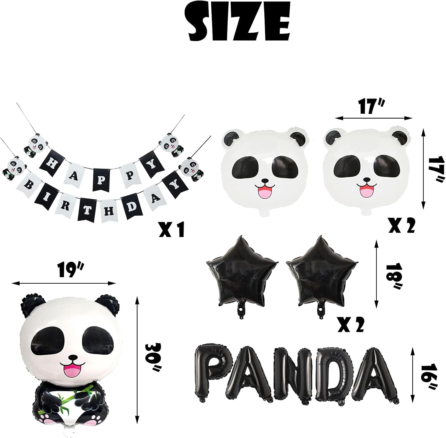 Panda Party Decorations - Black & White Panda Balloons & Jungle Safari Animals Themed Party Supplies for Baby Shower or Birthday Celebrations - Image 3
