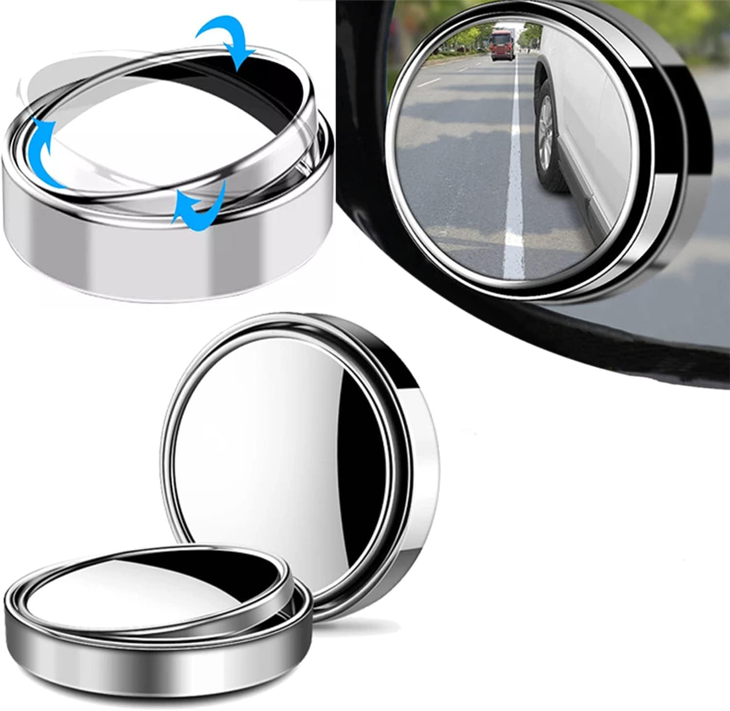 Blind Spot Mirrors for Car 2Inch Round HD Rear View Convex