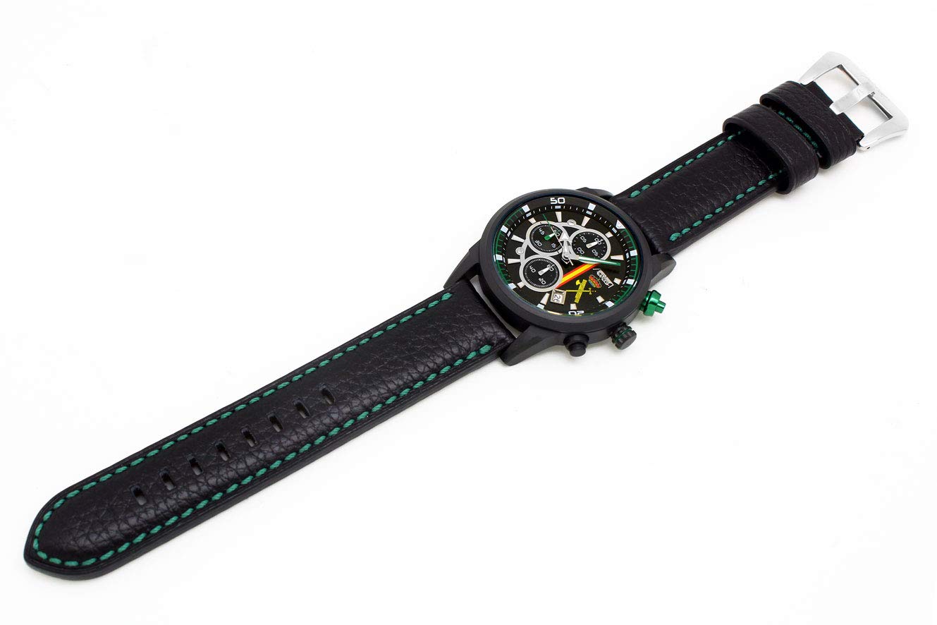 Aviador Reloj Guardia Civil Cronógrafo de Cuarzo Correa de Cuero AV-1212-5-PN