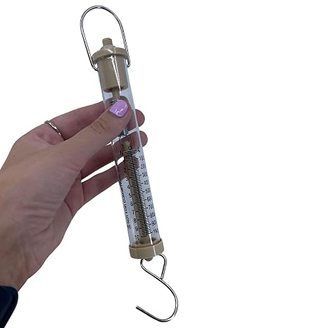 EISCO Newton Force Meter Spring Scale - Max Capacity 10N, 1 kg, Dual Scale Labeled.