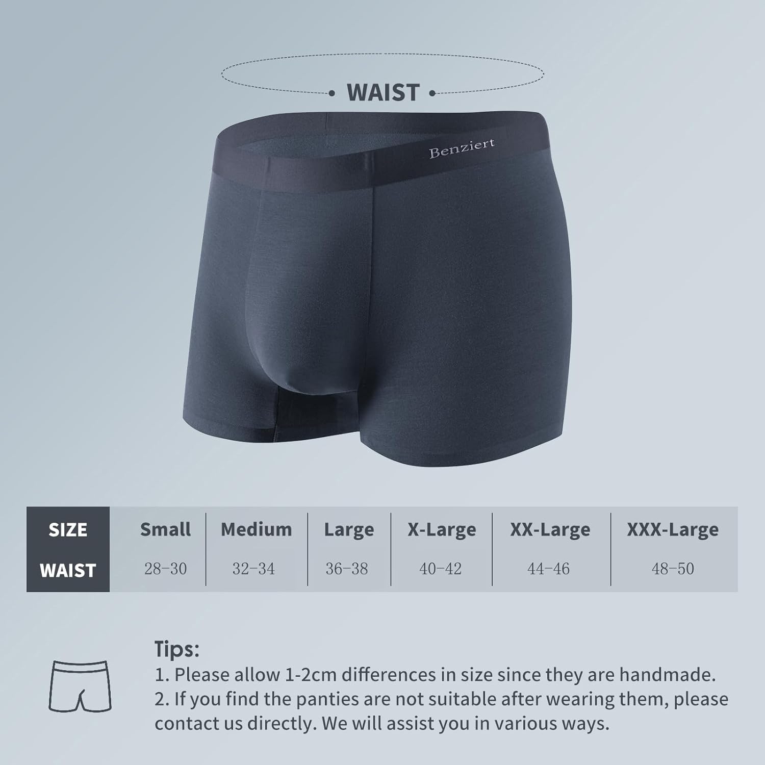 Modal Mens Trunks Underwear Performance Breathable Pouch Moisture-Wicking Cooling Seamless Underwear for Men 3 Pack - Image 7
