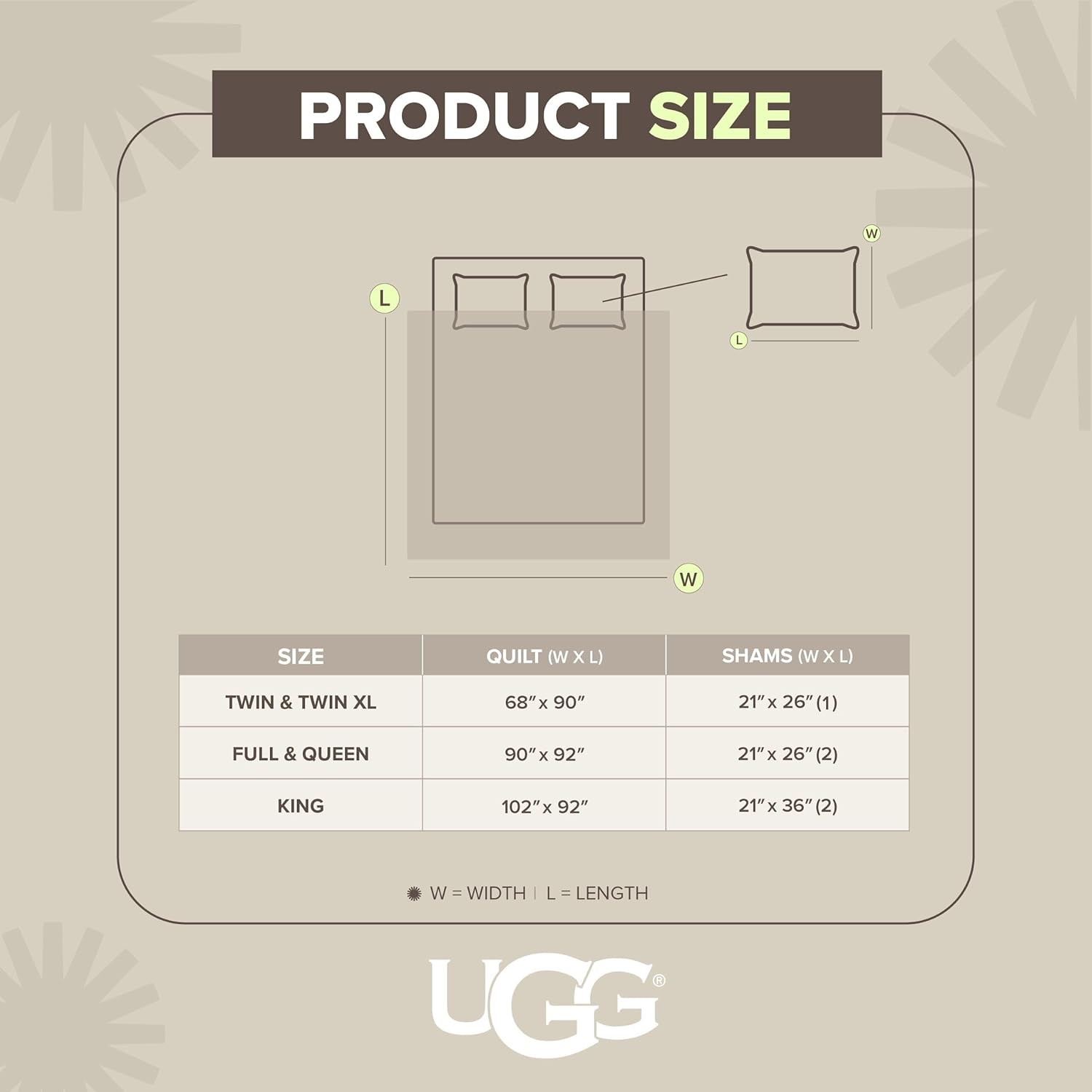 UGG Gizelle King Quilt Set with 2 Pillow Shams Lightweight Bedding with Fluffy Reverse, All Season Washable & Hypoallergenic Bedding for Apartment or Dorm Essentials, King, Stone