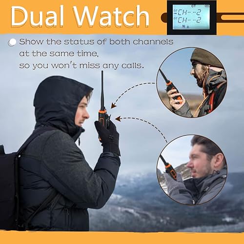 Miniatura 3 de Retevis RB27 GMRS Radio bidireccional Walkie Talkie de largo alcance, radio de 2 vías de alta potencia recargable, NOAA, USB-C, para senderismo al