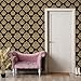 VaryFloral Victorian Damask Wallpaper Peel and Stick Vintage Red Gold Damask Floral Contact Paper for Cabinet Shelf Door Removable Textured Golden Retro Wallpaper for Bedroom Living Room 17.7