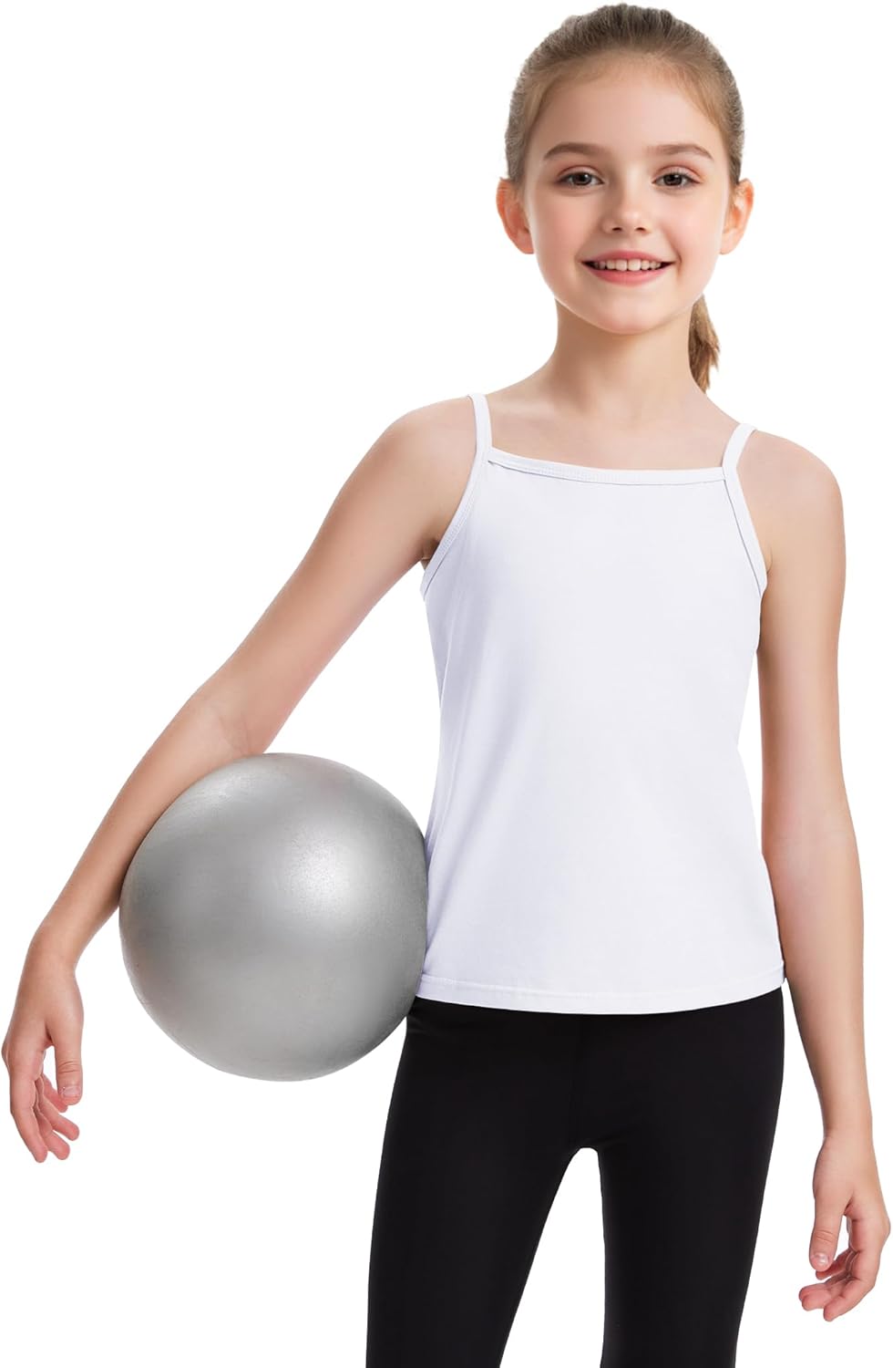 Auranso Girls Undershirts Toddler Cami Camisole Adjustable Straps Sleeveless Cotton Tank Tops for Girls - Image 7