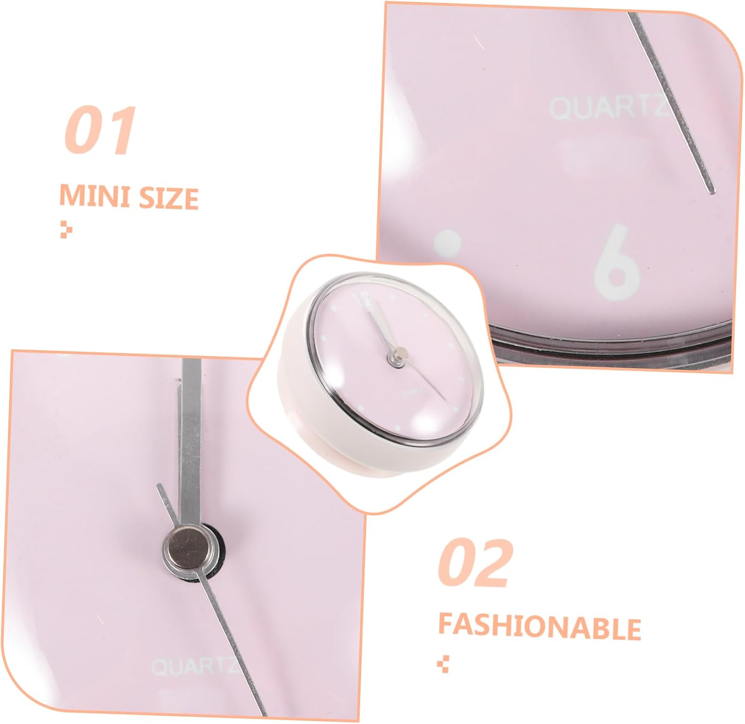 3pcs Mini Shower Clock with Cup for Bathroom Kitchen Spa Decor Silent Design for Accurate Timekeeping Chic Shape Dial