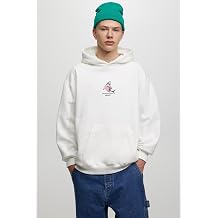Erkek Oversize Kap onlu Sweatshirt, Kanguru Cep