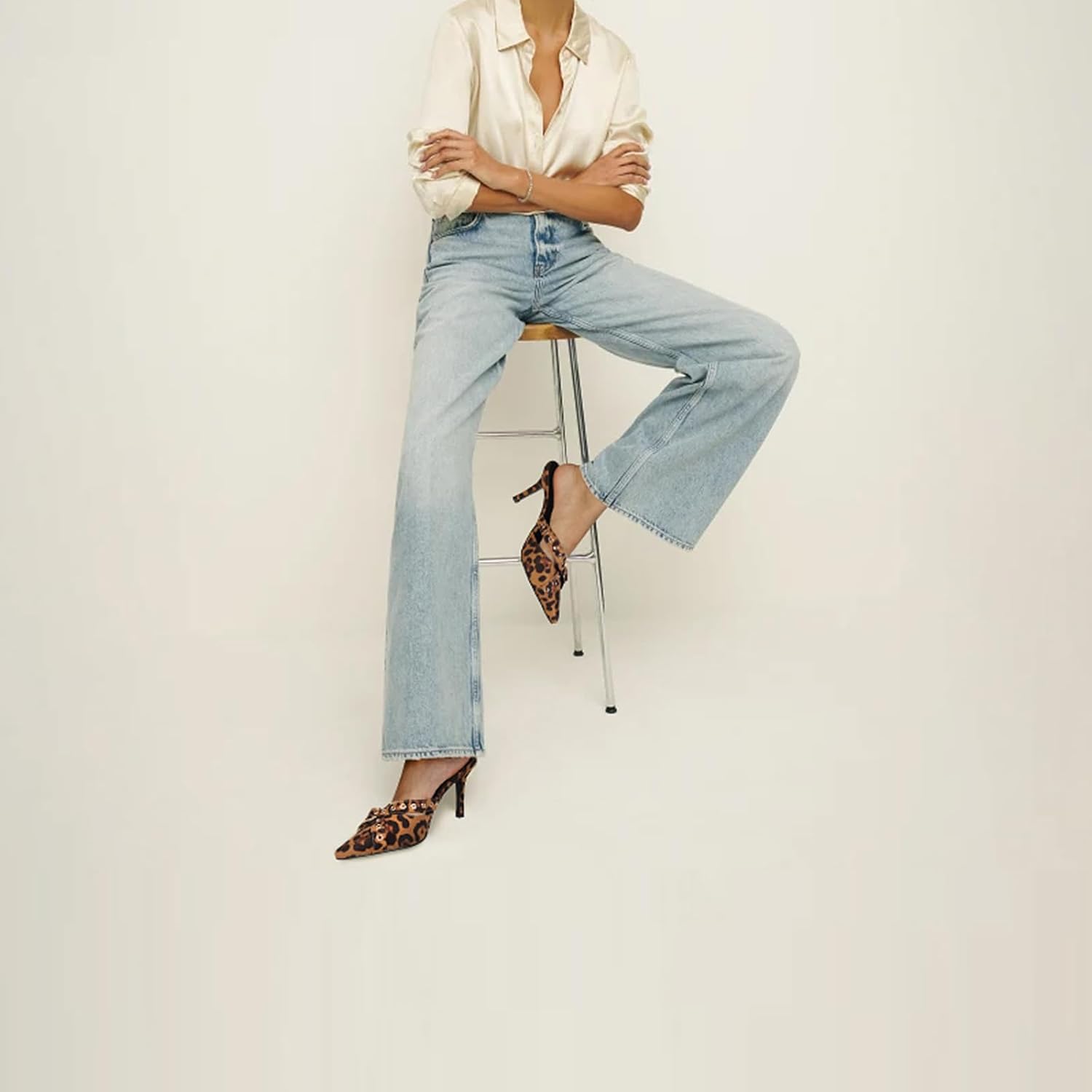 Dsevht Black Kitten Heels for Women Pointed Closed Toe Dressy Bow Heel Vintage Heeled Mules Sexy Pointy Studded Slip on Stiletto Pump Shoes - Image 3