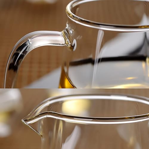 Miniatura 4 de Jarra de vidrio con asa, jarra de leche y crema, resistente al calor, crema de vidrio de borosilicato para café, té o jarabe de arce, apta para