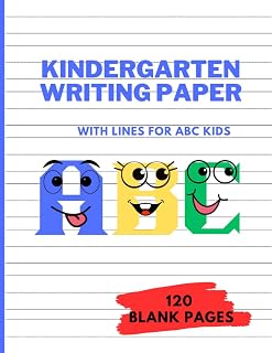 KIDERGARTEN WRITING PAPER WITH LINES FOR ABC KIDS: Beginner's Blank Canvas: Handwriting Practice Paper For Children (ACTIIVITY BOOK FOR KIDS)