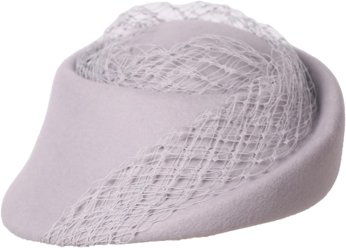 Small Top Hats for Women Elegant Winter Vintage Beret Wool Felt Fedoras Ladies Luxury Wedding and Church Cap Female image 4