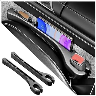 2PCS Car Seat Gap Filler Organizer for L-EX-US RX300 RX330 RX350 RX400H RX270 RX450H RX200T RX350H RX500H, Multi Purpose No Drop Seat Guard Avoid Items Droping Car Accessories Interior,Bla-ck