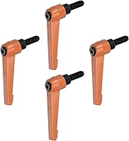 Vista 7 de HARFINGTON 4 manijas de palanca de sujeción ajustables M6 x 1.575 in, perillas de tornillo de rosca macho con bloqueo de tornillo giratorio