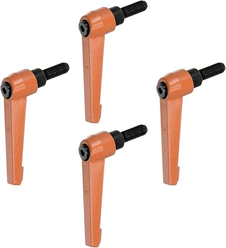 Miniatura 7 de HARFINGTON 4 manijas de palanca de sujeción ajustables M8 x 1.181 in de rosca macho, perillas de tornillo giratorio de bloqueo de trinquete de