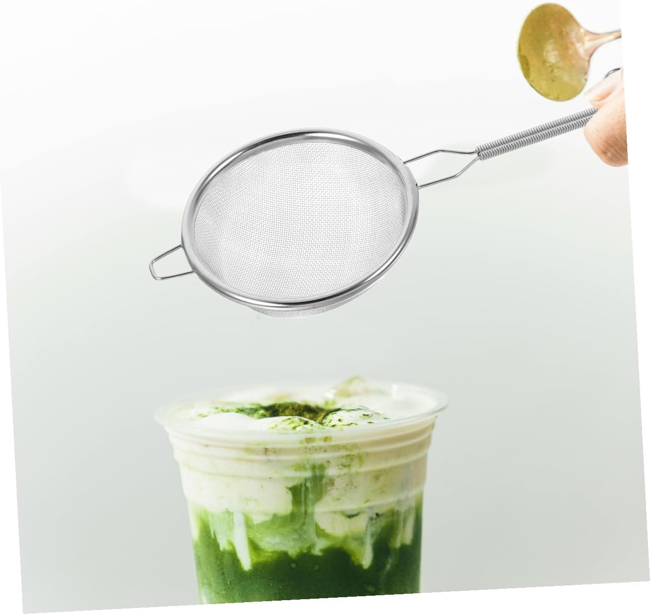 BESTYASH Stainless Steel Tea Strainer Spoon 7cm Fine Mesh Long-handled Tea Infuser for Loose Leaf Brewing Filter