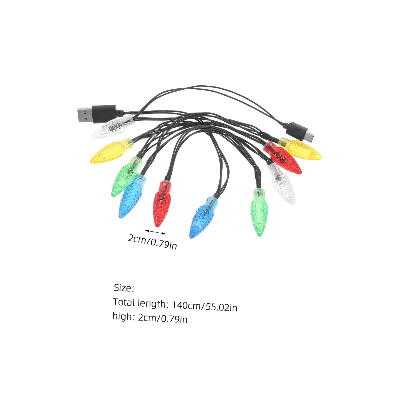 ULTECHNOVO USB Christmas Light Phone Charger Cable Led Decorative String Lamp for Type-C 42 Inch Festive Decoration and Charging Cord