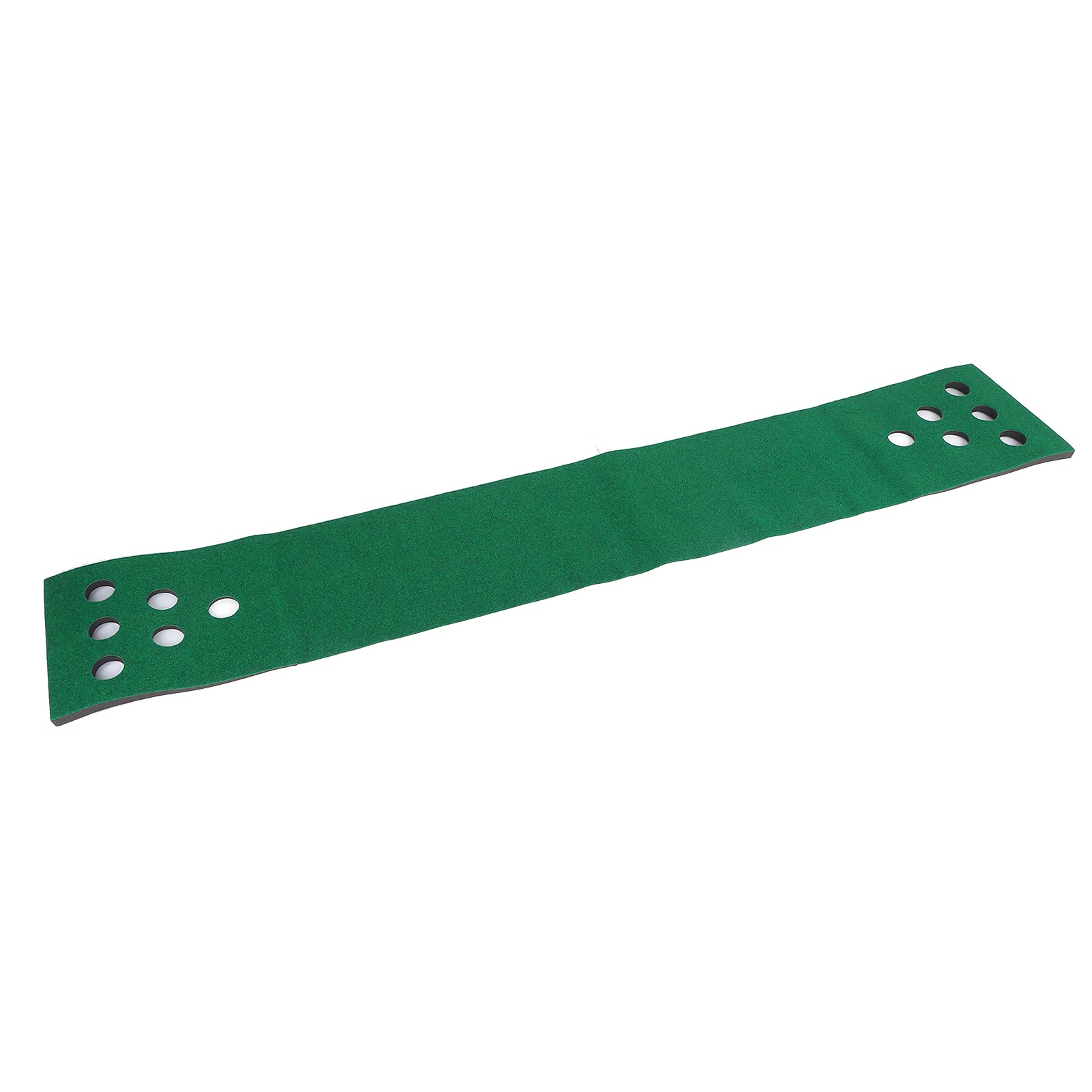 Qqmora Tappetino da con 12 Putting Green e 2 Palline per Divertenti Giochi Al Coperto e All'aperto, Compatto e Pieghevole, Realizzato in Flanella Resistente, Lunghezza 118 Pollici
