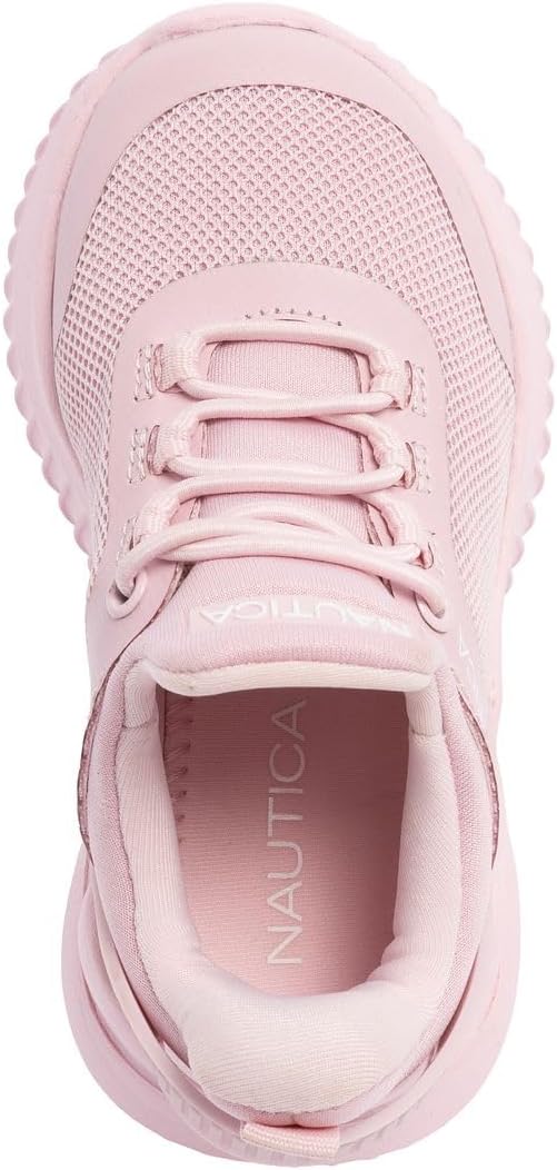 Nautica Girls Toddler Knit Slip-On Sneakers with Max Comfort Sole, Bungee Closure, Tennis Running Shoes for School and Play (Toddler/Little Kid)