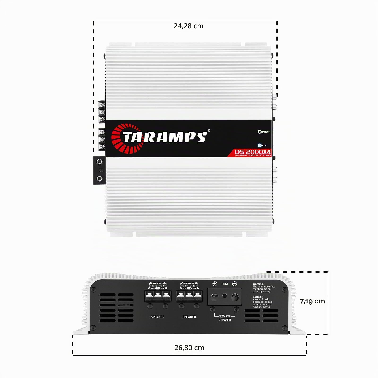 Taramp's DS 2000x4 4-K 2000 Watt RMS amplificatore audio per auto 2 ohm