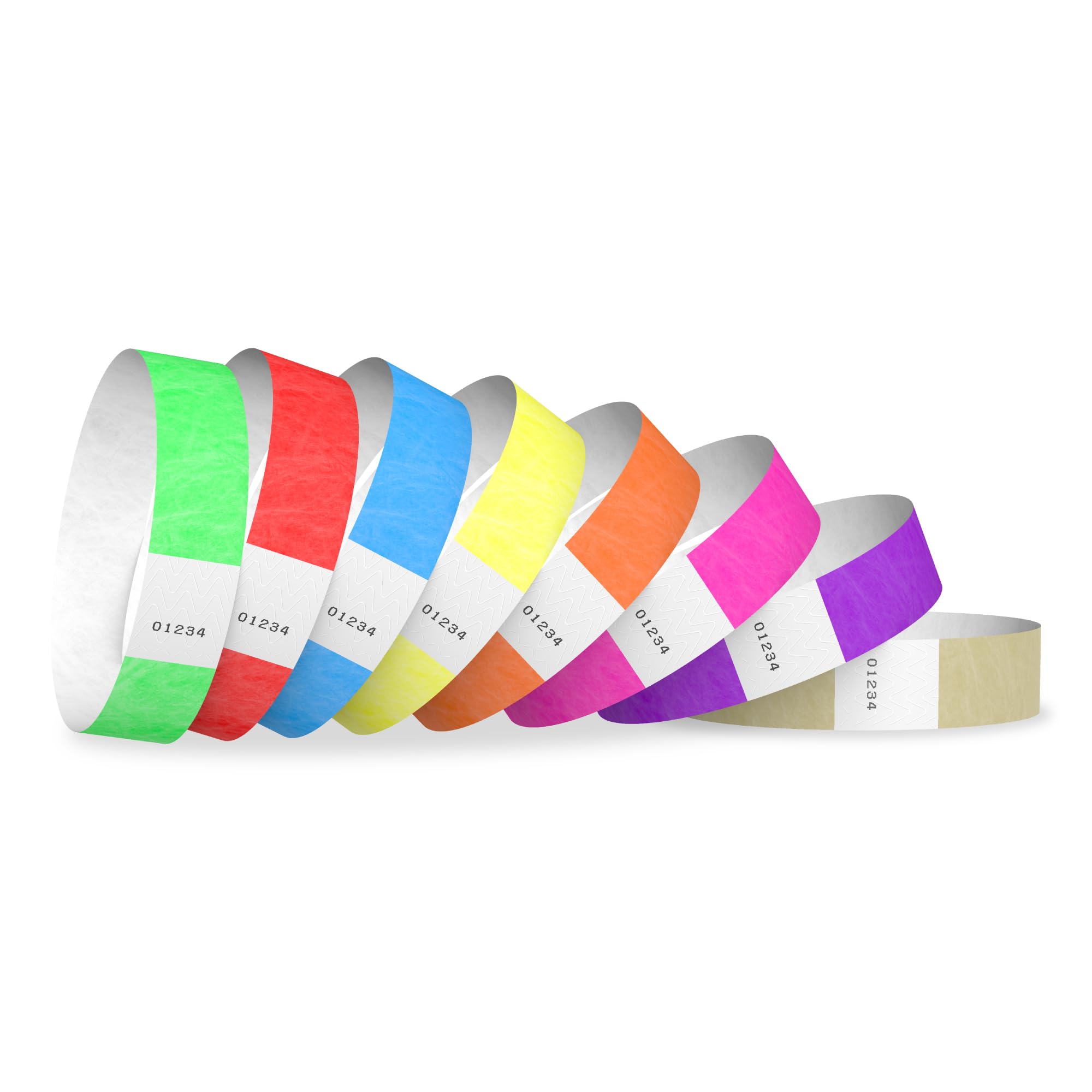 1,600 WristCo Tyvek Wristbands for Events 8-Color (200 Bands per) Variety Pack – Tamper-Proof Design Prevents Reuse – Premium-Grade Bracelets for Hospital & Medical ID, Party, VIP Identification