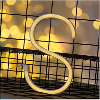 ENUOLI Warm White Letter Neon Sign Words Neon Lights LED Alphabet Neon(S)