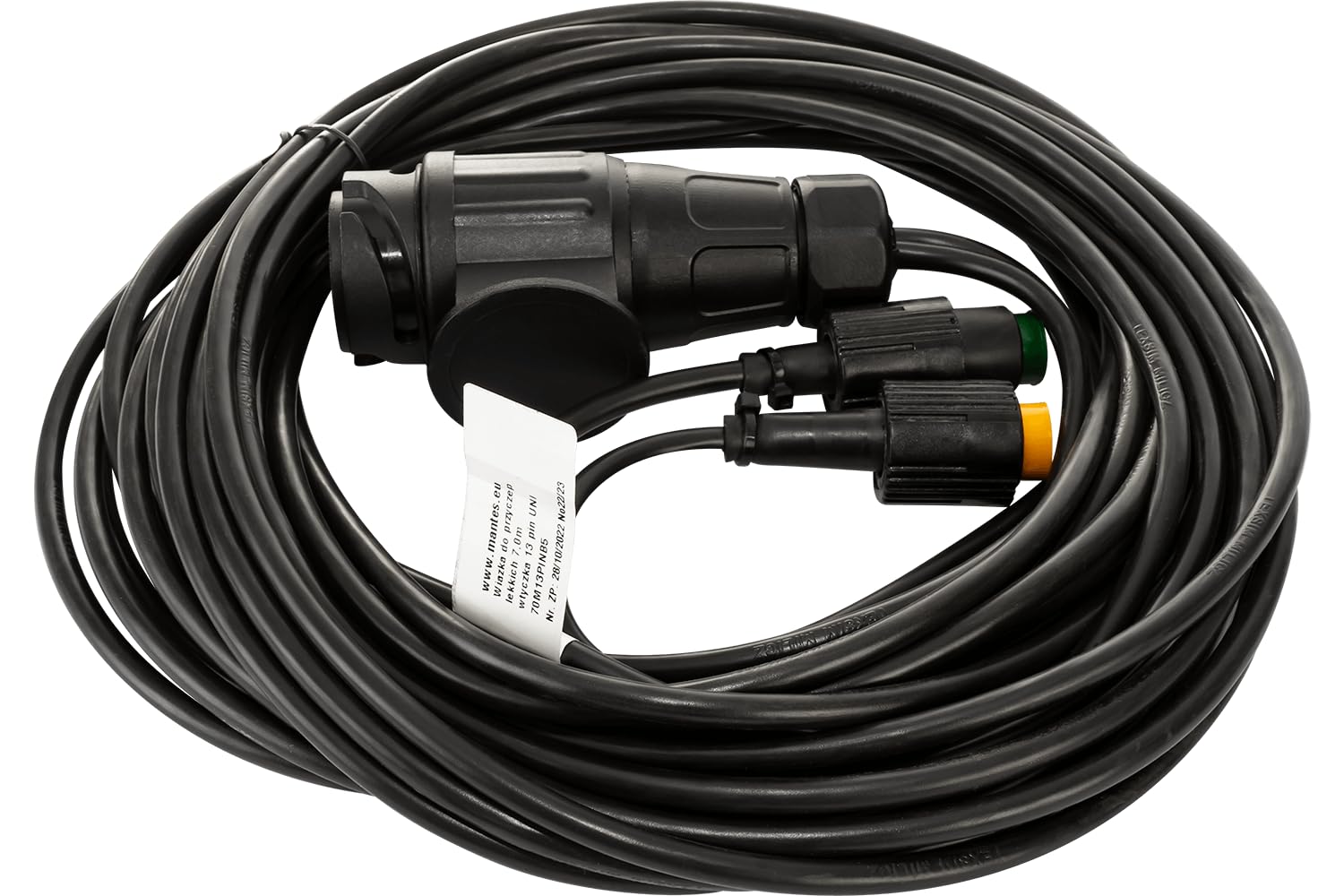 ASPÖCK Anhänger Beleuchtungsset MULTIPOINT V Rückleuchten Links rechts 12 V LED und Glühbirne ADR Zone 2 IP54 mit MANTES Kabelbaum 7 m 13 polig Bajonett 5 Pin für PKW Anhänger