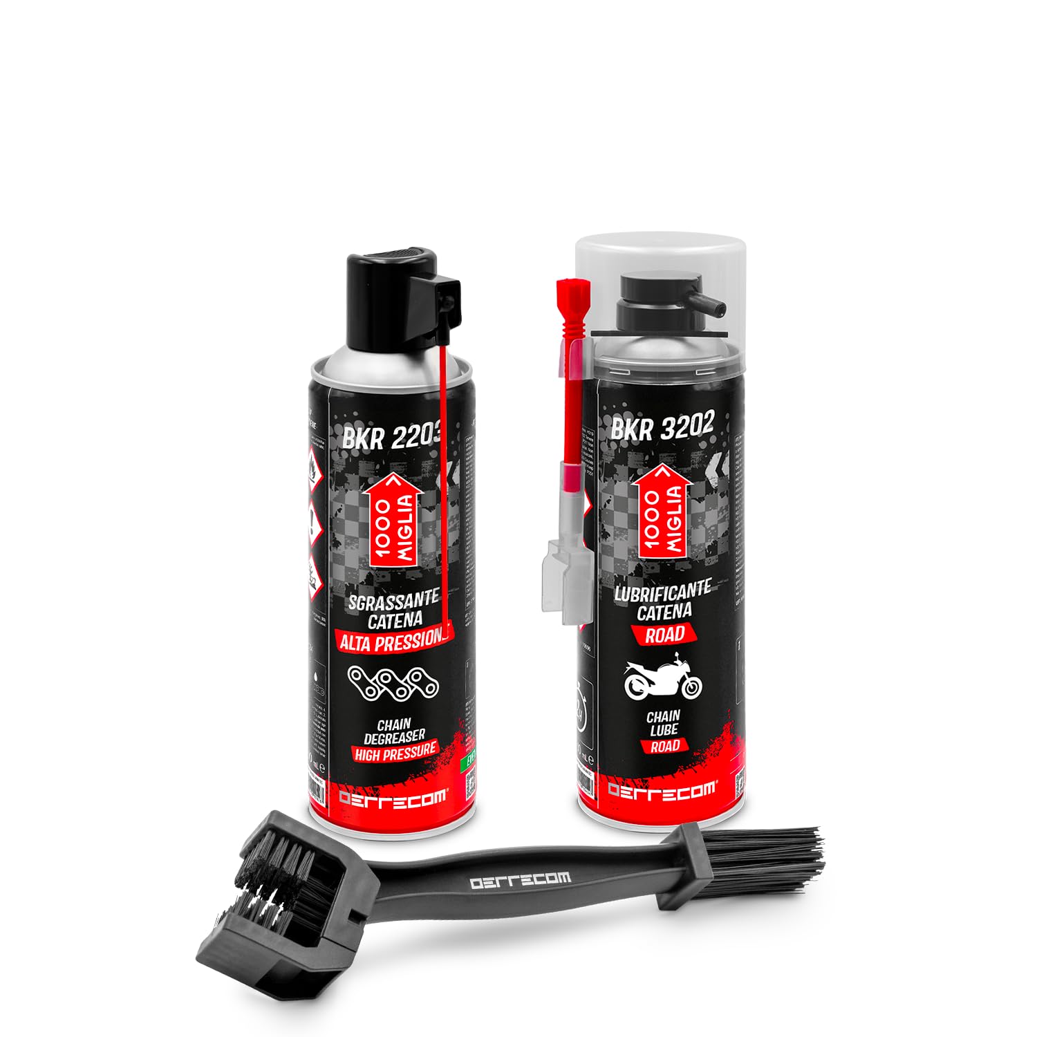 Kit Nettoyage et Lubrification Chaîne Moto ERRECOM 1000 Miglia