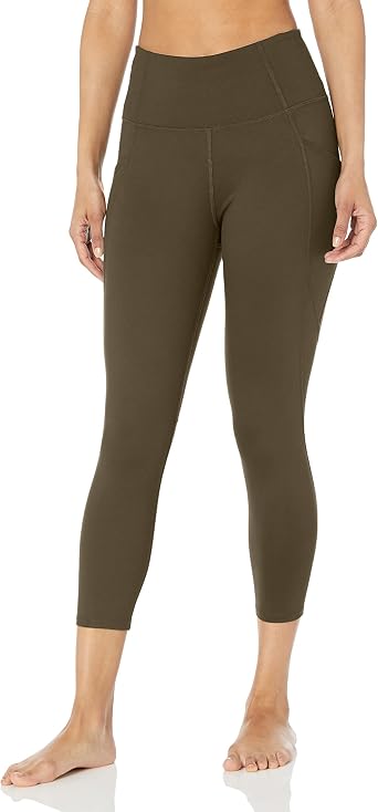 Core 10 Womens All Day Comfort High-Waist Side-Pocket Capri Yoga Legging