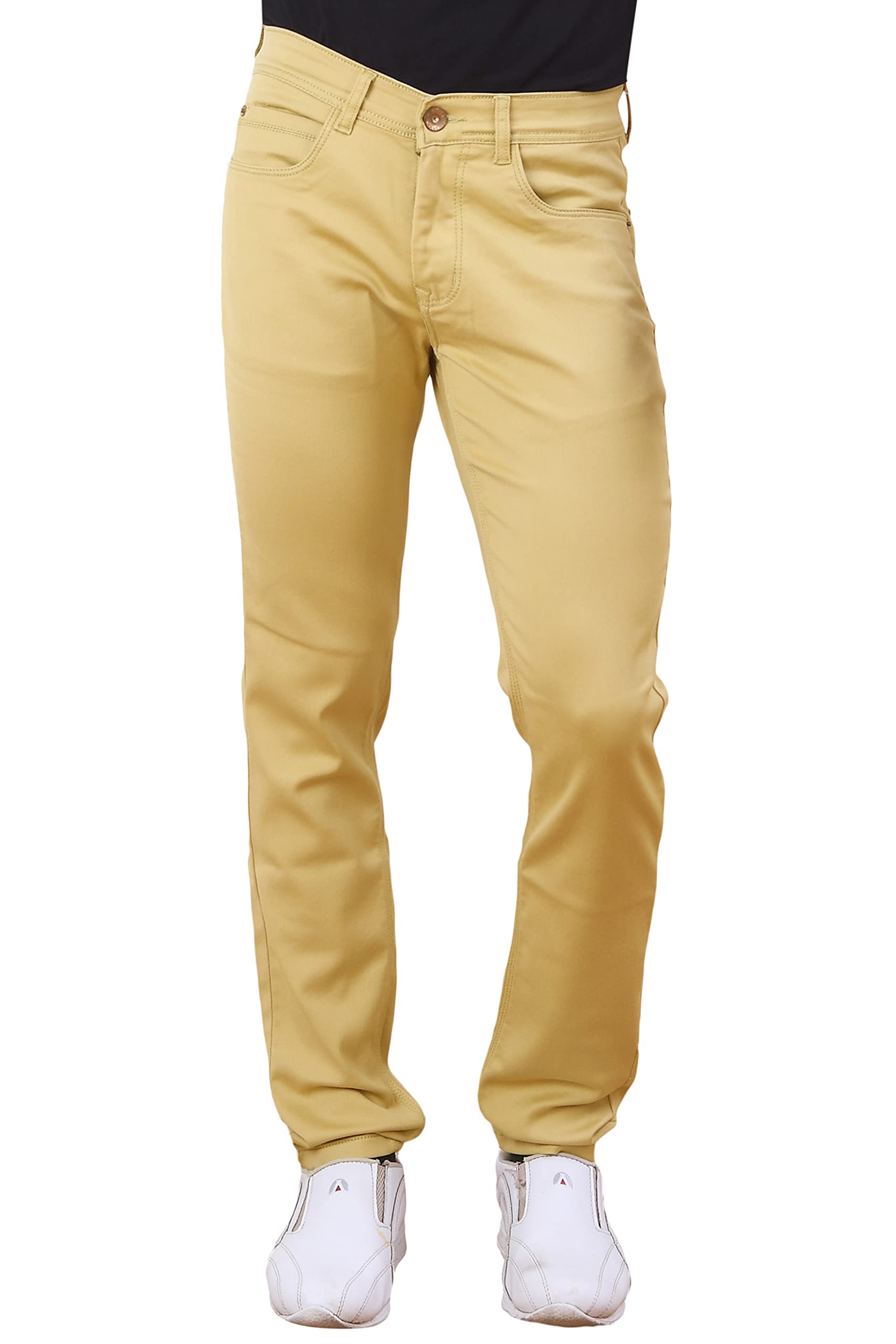 awack Silky Stretchable Denim Mid Rise Relaxed Fit Full Length Jeans for Men-picture-50