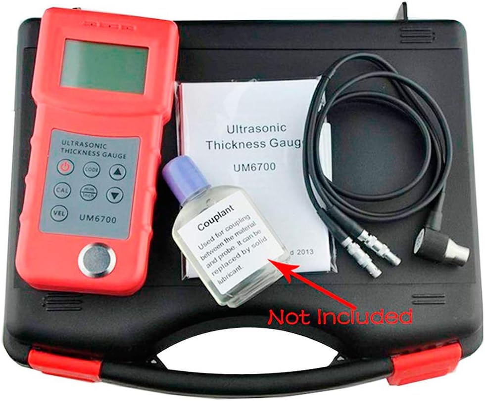 UM6700 Handheld Digital Ultrasonic Thickness Gauge Tester Meter 1.0 to 280mm 0.06 to 11.8inch in Steel