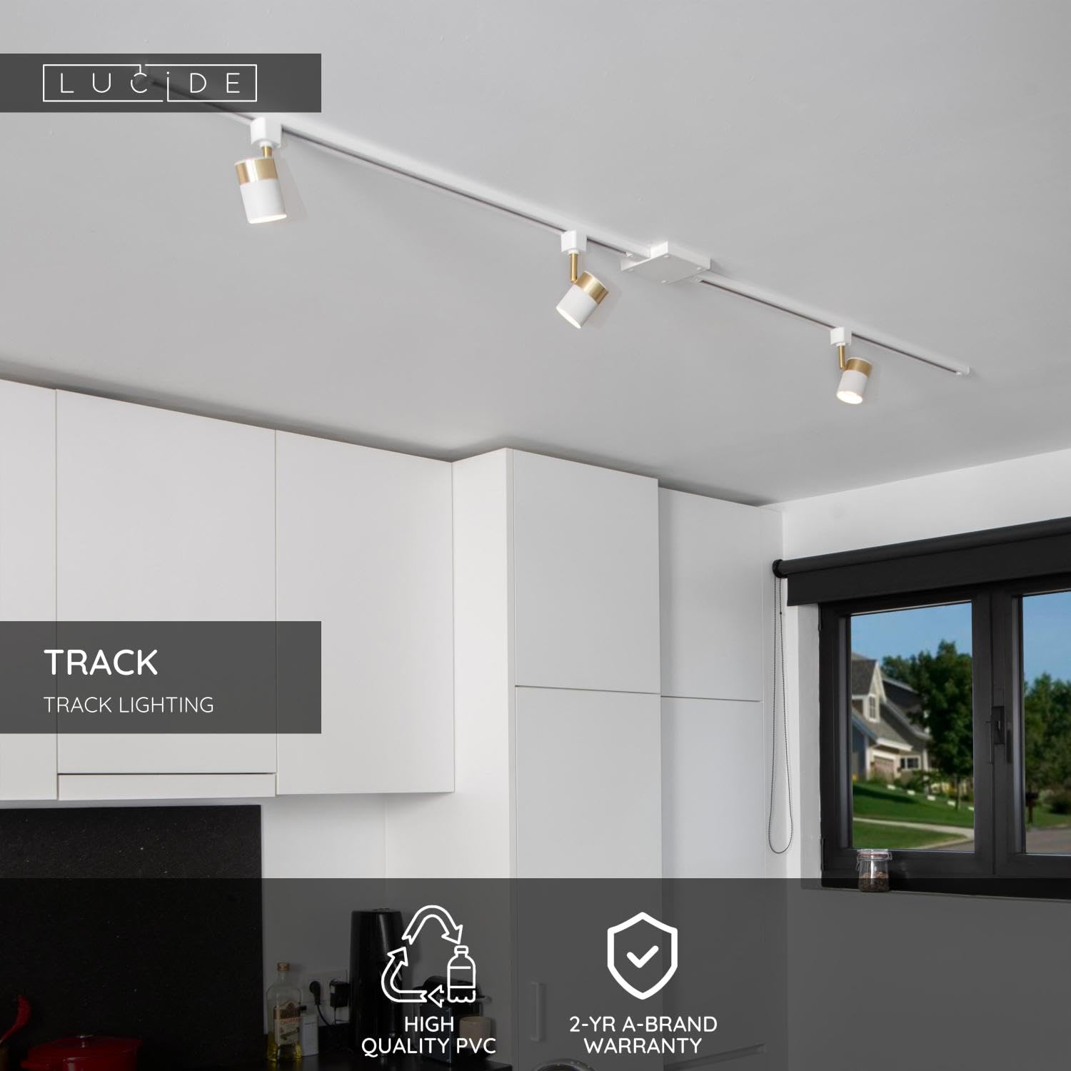 Lucide Track Power Supply - 1-Circuit Track Lighting System - Double - White (Extension) - Image 2