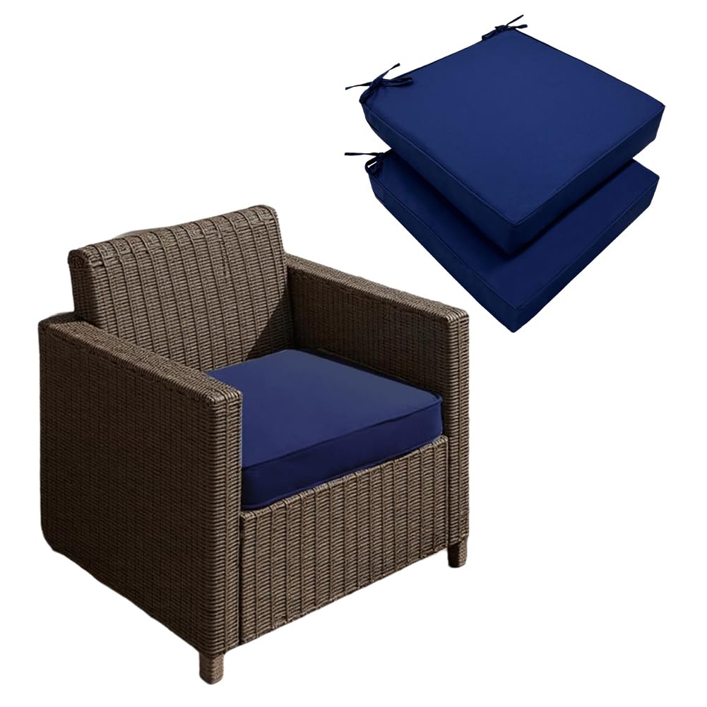 Coussins de chaise de jardin épais 10 cm imperméables avec attaches de fixation